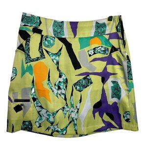 Jamie Sadock Women's 80's avant garde print Skort Size 10 golf skirt